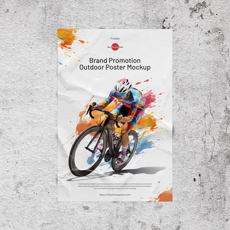 Brand Promotion Outdoor Poster Mockup PSD