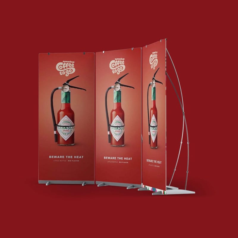 Branding Roll-up Banner Mockup PSD