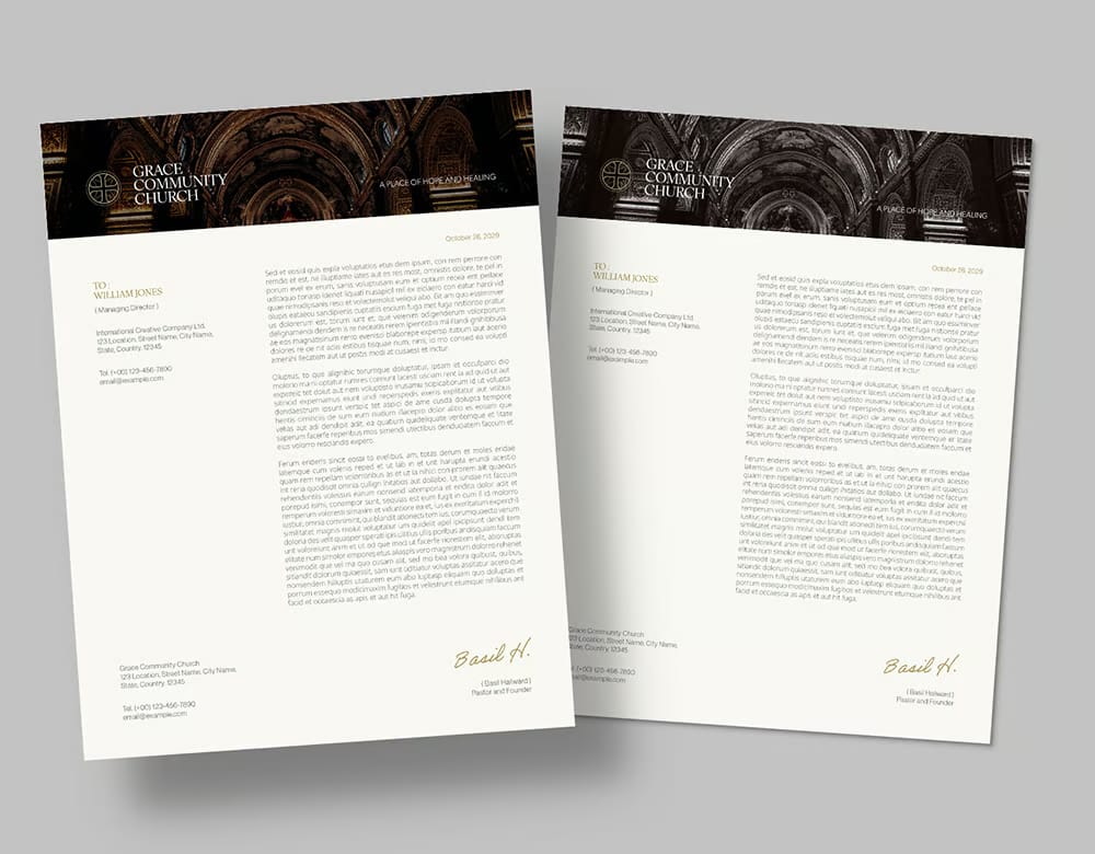 Church Stationery Branding Template