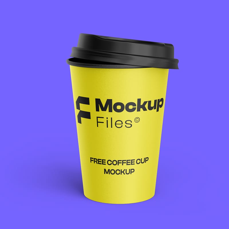 Coffee Tea Cup with a Lid Mockup PSD
