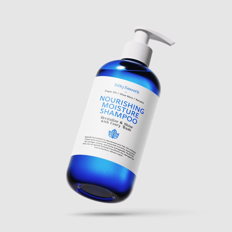 Cosmetic Bottle with a Pump Mockup PSD