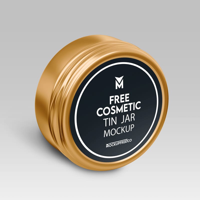 Cosmetic Tin Jar Mockup PSD