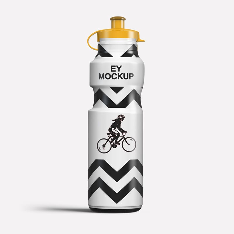 Cycle Sipper Bottle Label Mockup PSD