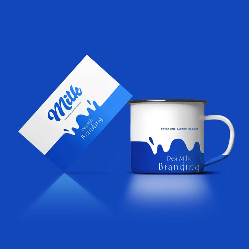 Desi Milk Mug Mockup PSD