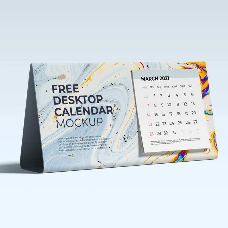 Desktop Calendar Mockup