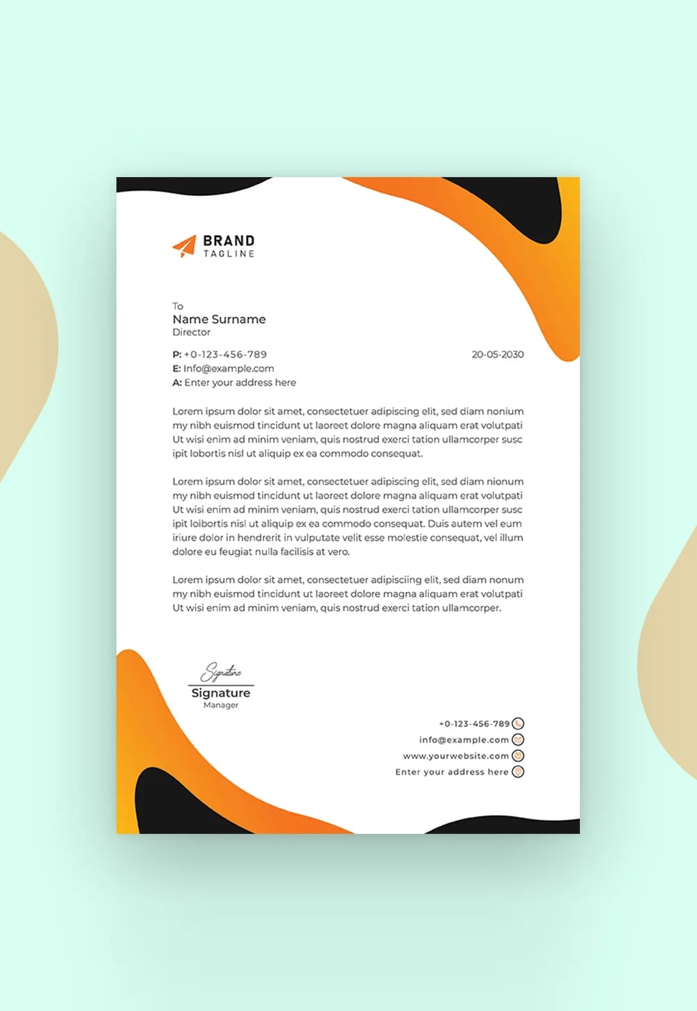 Digital Marketing Agency Corporate Business Letterhead Template