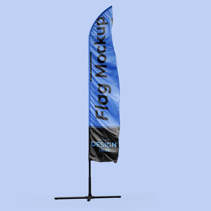 Feather Flag Mockup Template PSD