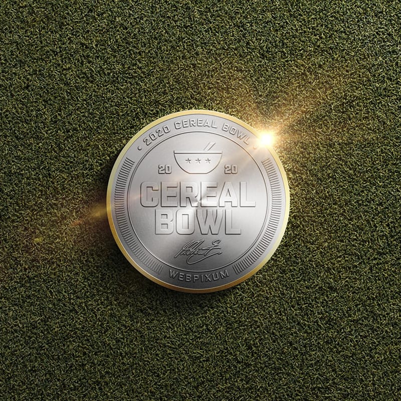 Flip Coin Mockup PSD