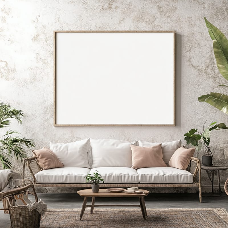 Frame with Interior Mockup PSD