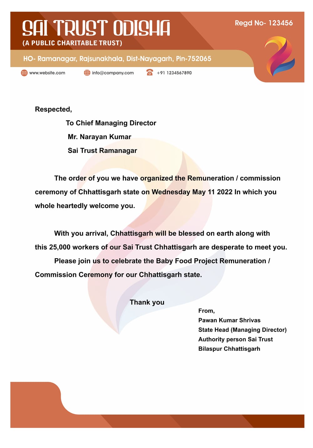 Free Charity Letterhead Template