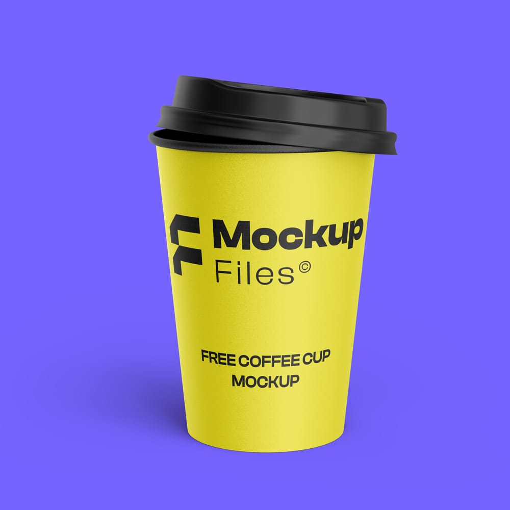 Free Coffee Tea Cup with a Lid Mockup PSD