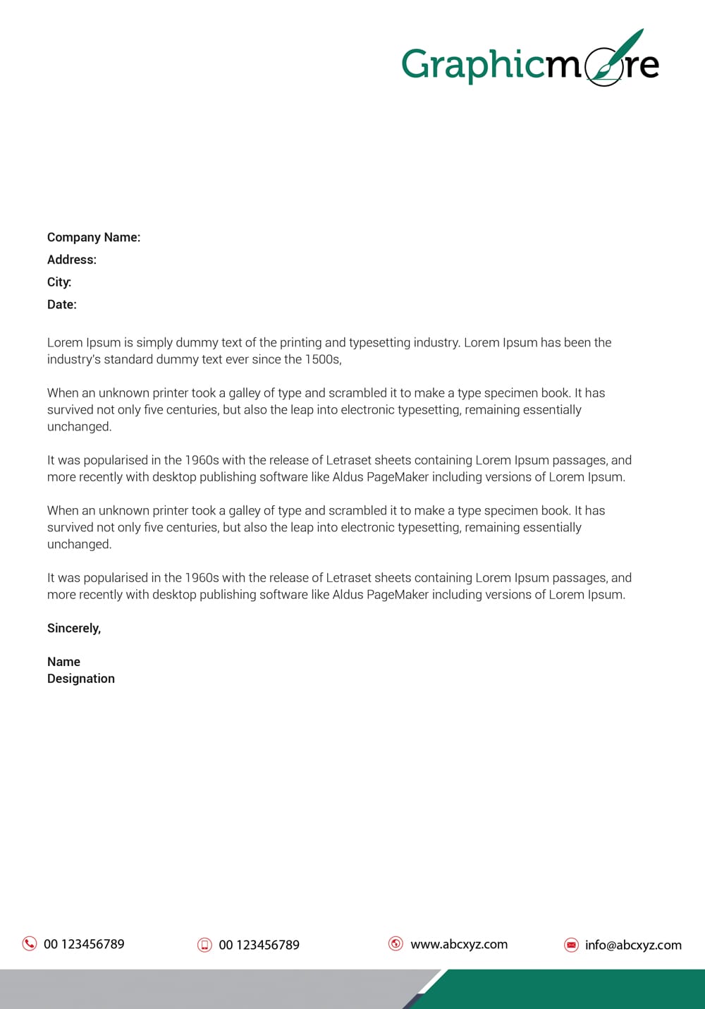 Free Corporate Letterhead Design PSD