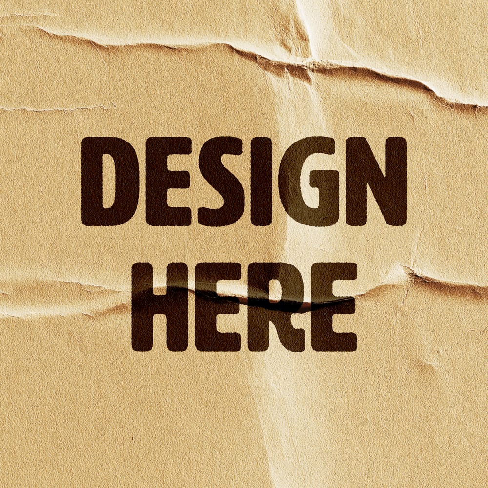 Free Craft Paper Printing Logo Mockup Template PSD