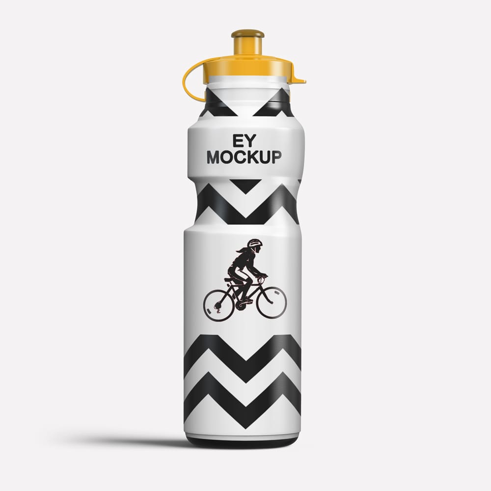 Free Cycle Sipper Bottle Label Mockup PSD