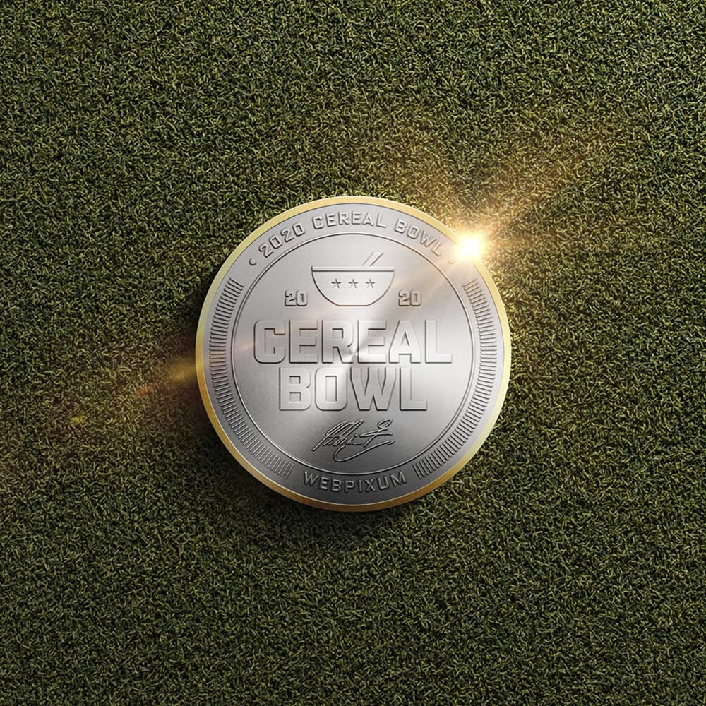 Free Flip Coin Mockup PSD