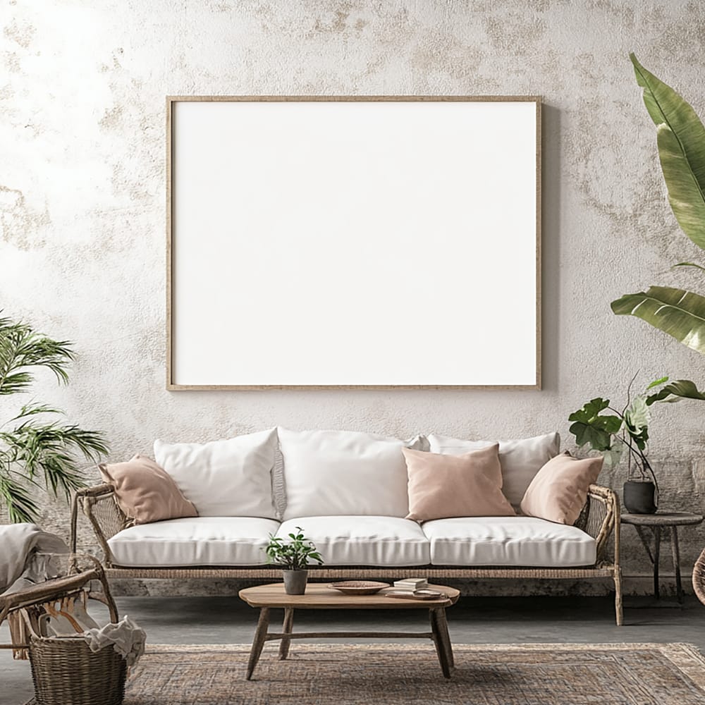 Free Frame with Interior Mockup PSD