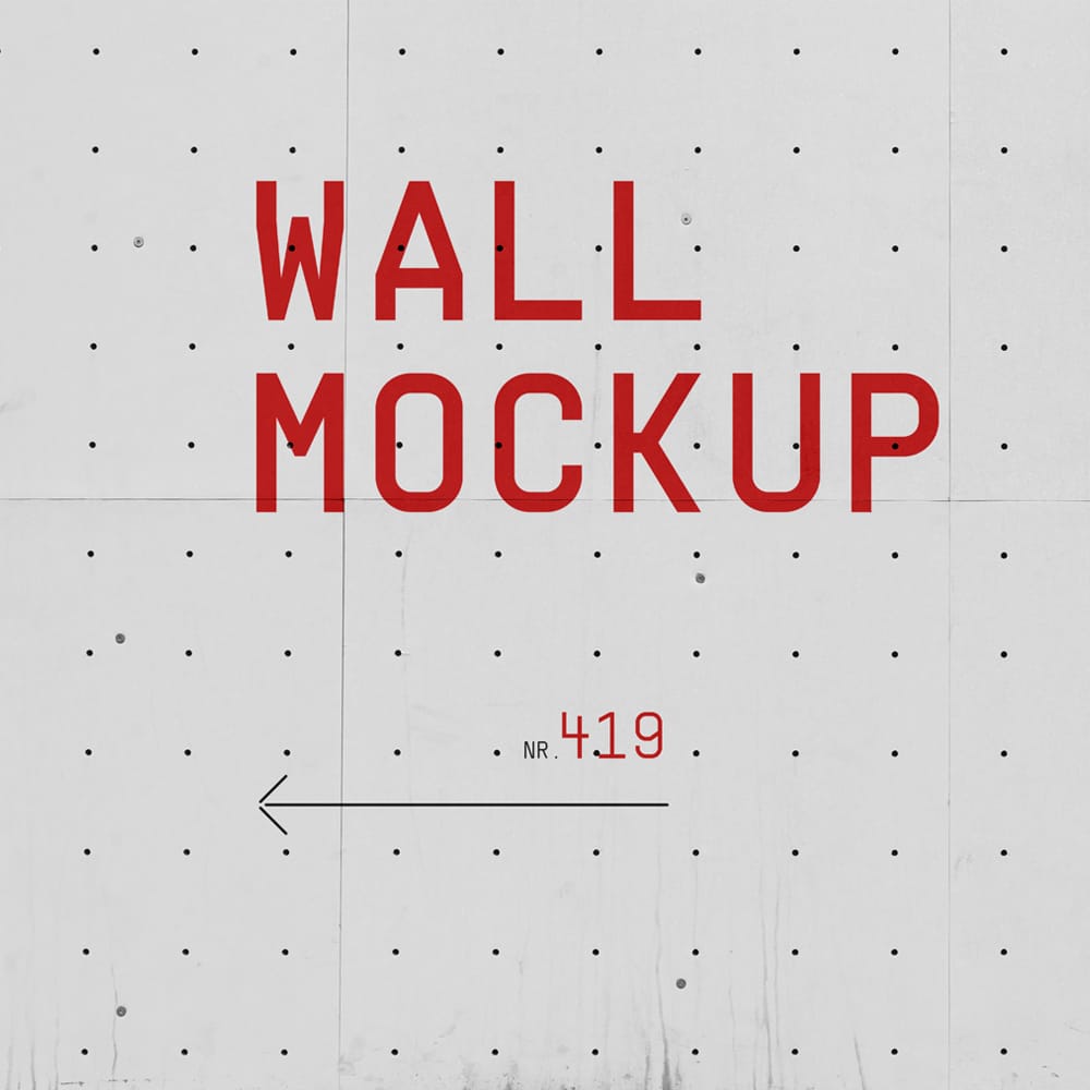 Free Front Street Wall Mockup PSD