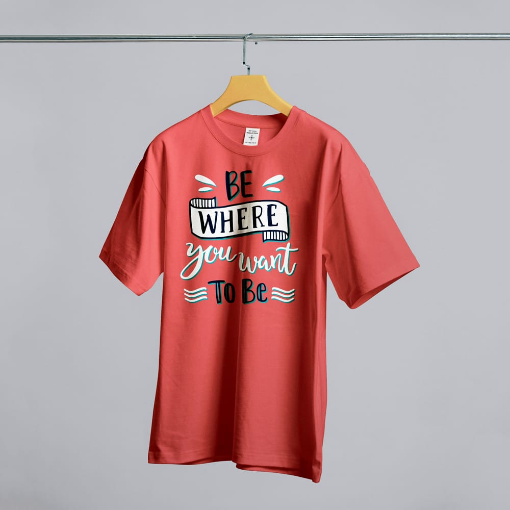 Free Hanging T-Shirt Mockup Design PSD