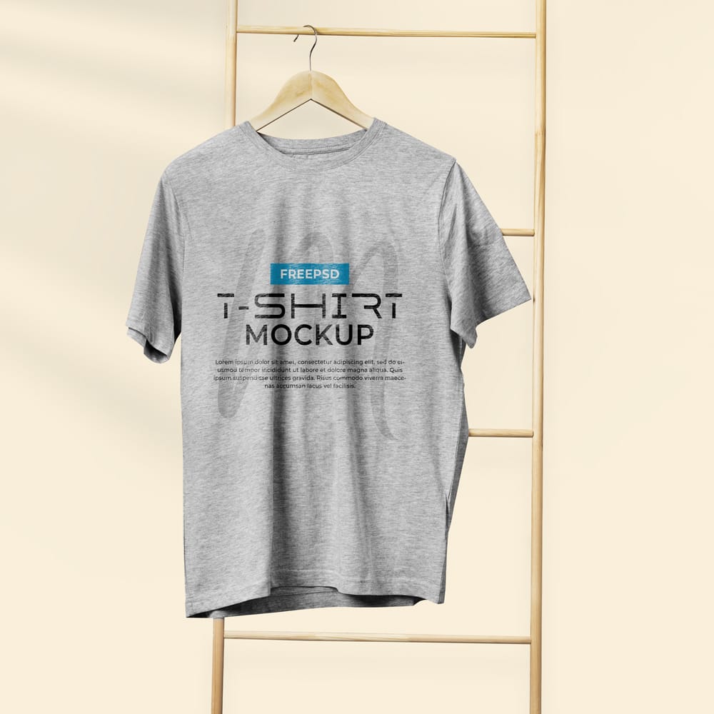 Free Hanging T-shirt Mockup Template PSD