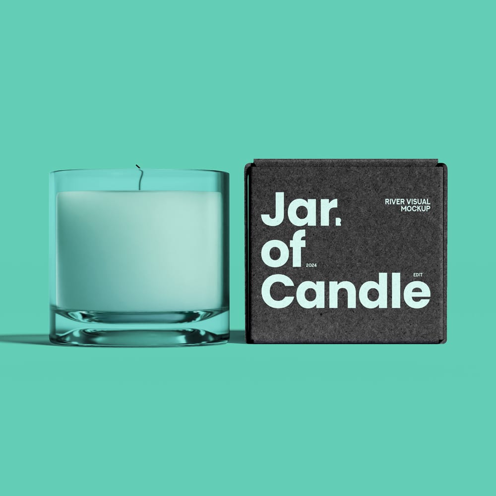 Free Jar of Candle Mockup PSD