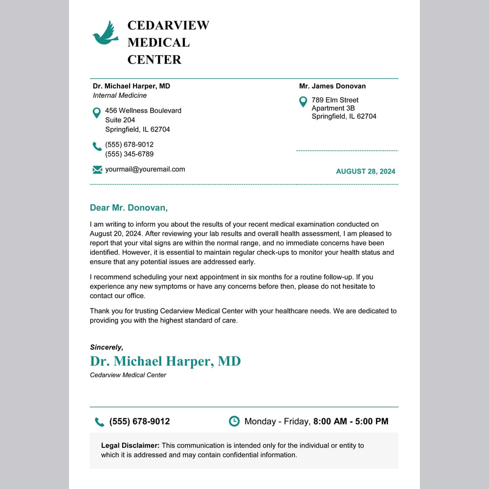 Free Medical Letterhead Template