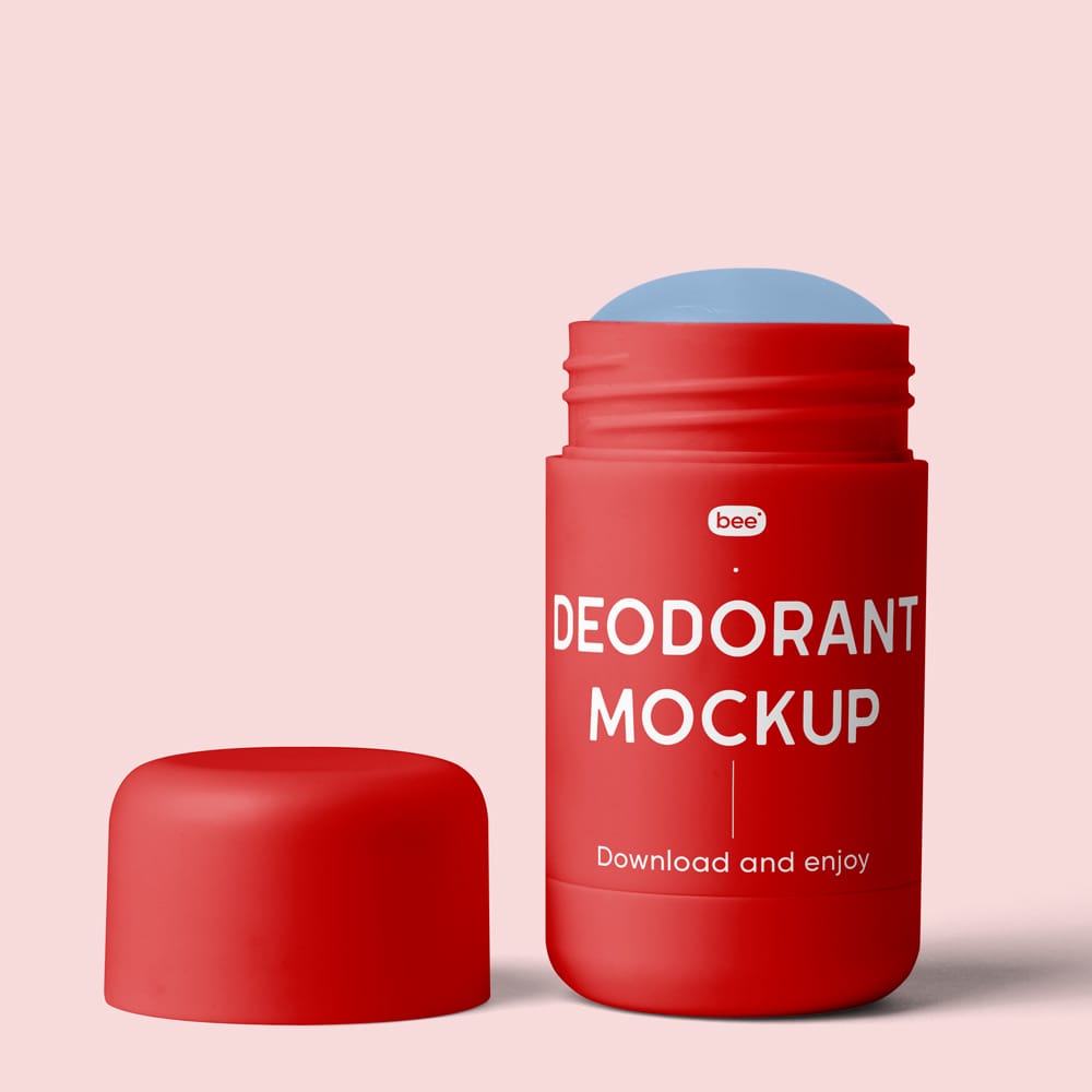 Free Open Deodorant Bottle Mockup PSD