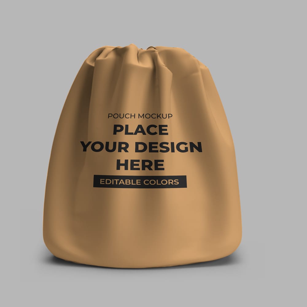 Free Pouch Bag Mockup Template Set PSD