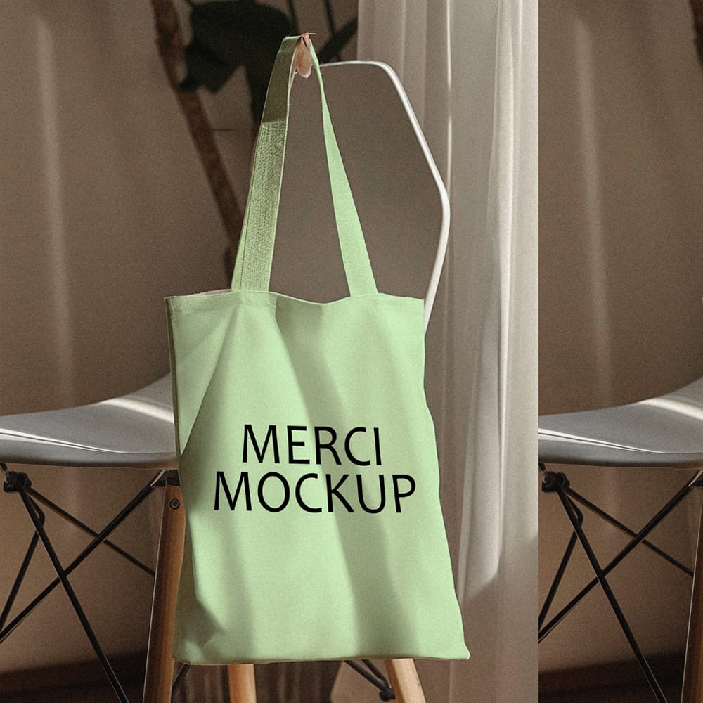 Free Realistic Tote Bag Mockup Designs PSD