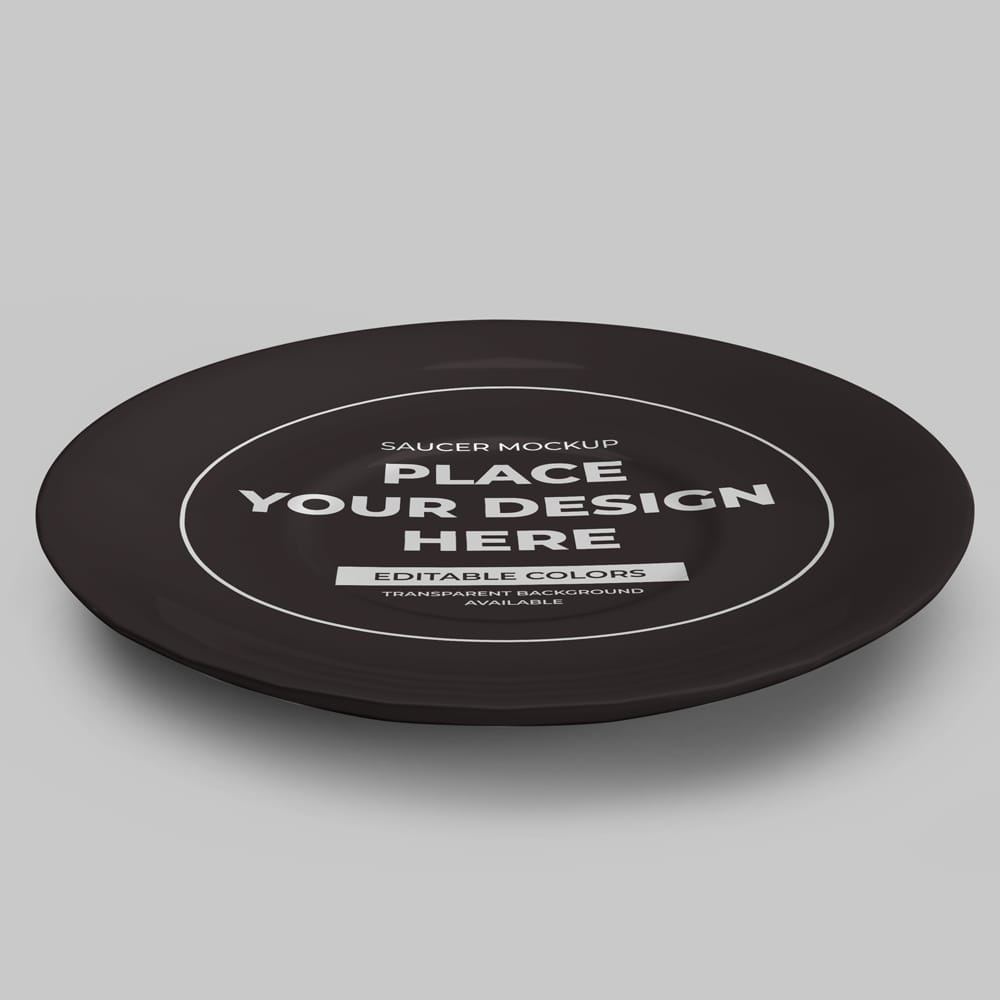 Free Saucer Plate Mockup PSD