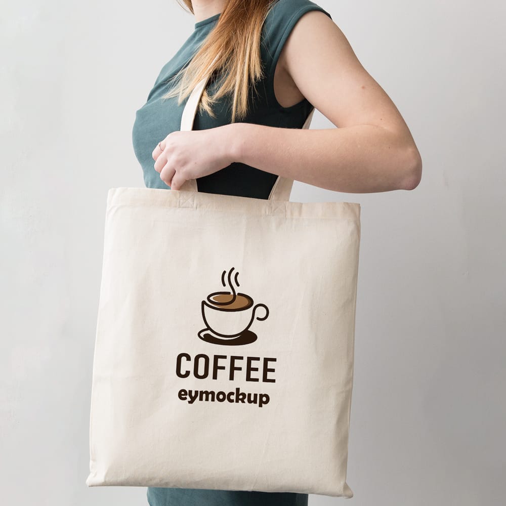 Free Shopping Tote Bag Mockup Template PSD