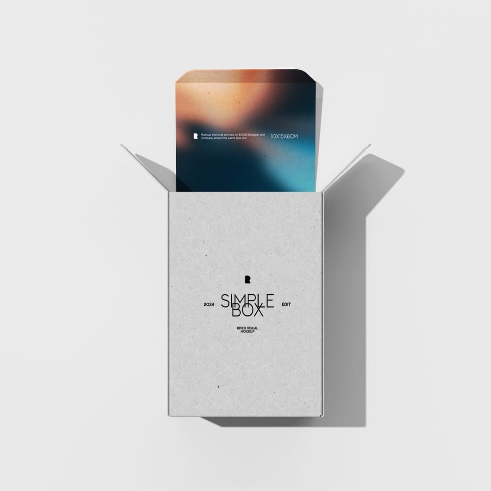 Free Simple Box Packaging Mockup PSD