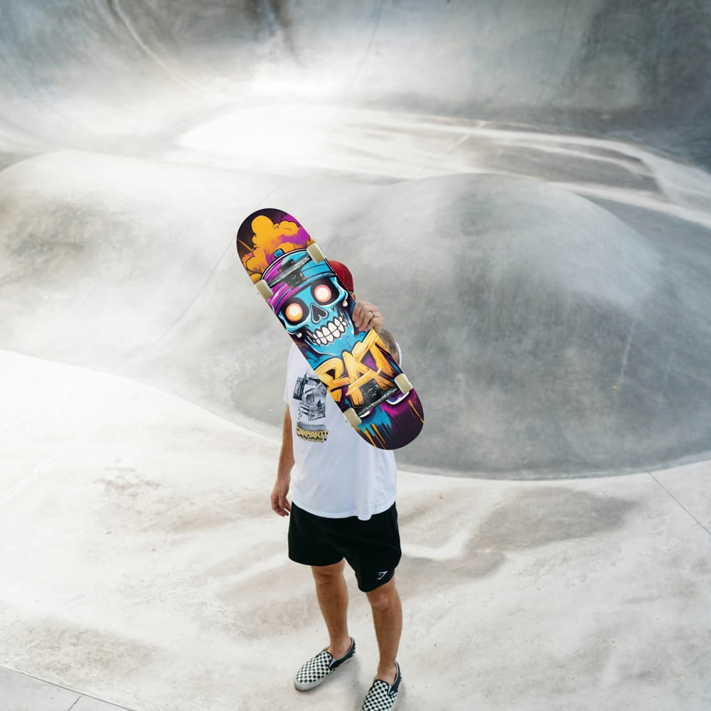 Free Skateboard Mockup Design PSD