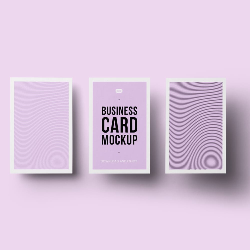 Free Triple Business Card Mockup PSD