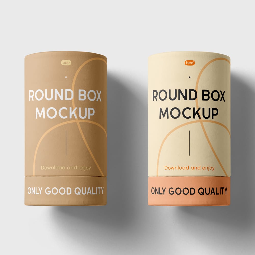 Free Tube Packaging Box Mockups PSD