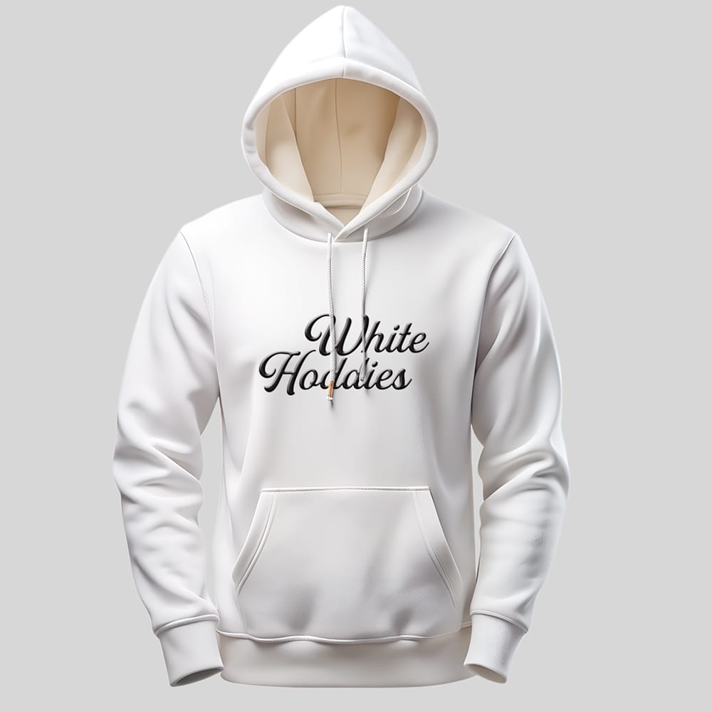 Free White Hoodie Mockup PSD