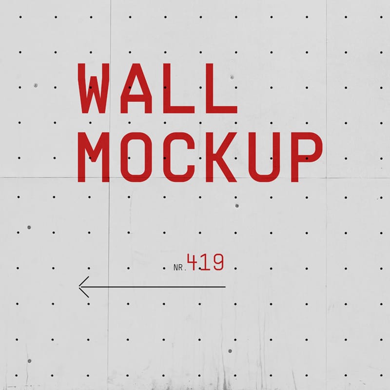 Front Street Wall Mockup PSD