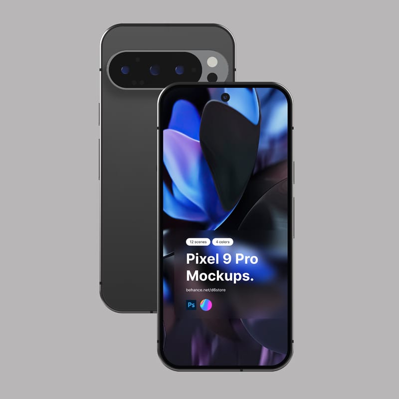 Google Pixel 9 Pro Mockups PSD