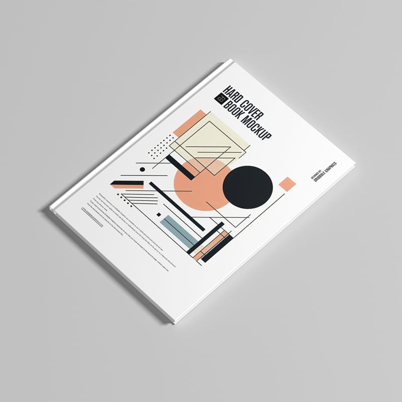 Hard Cover Book Mockup PSD