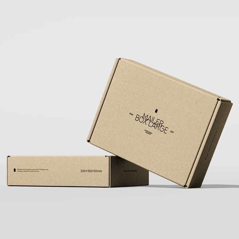 Large Size Mailer Box Mockup PSD