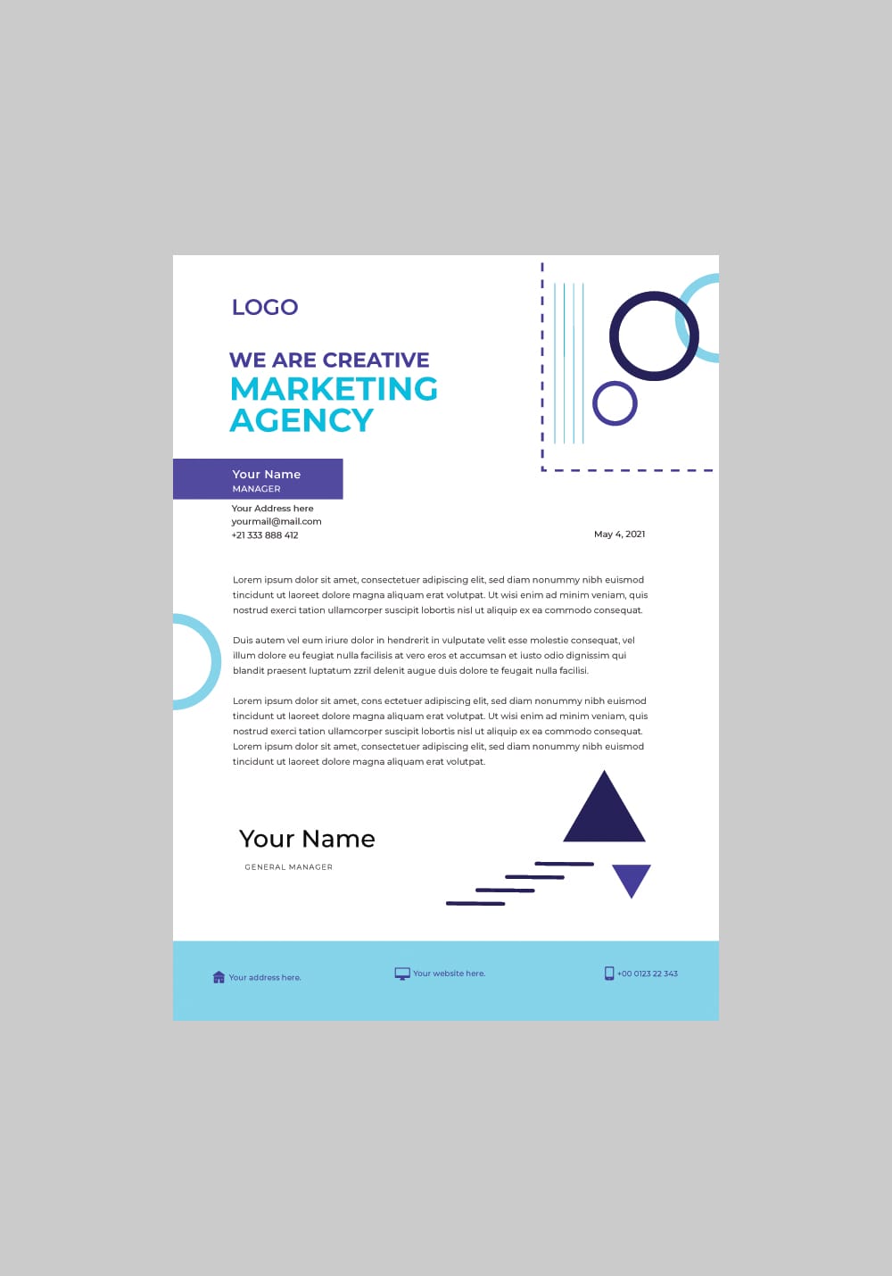 Marketing Agency Letterhead Template