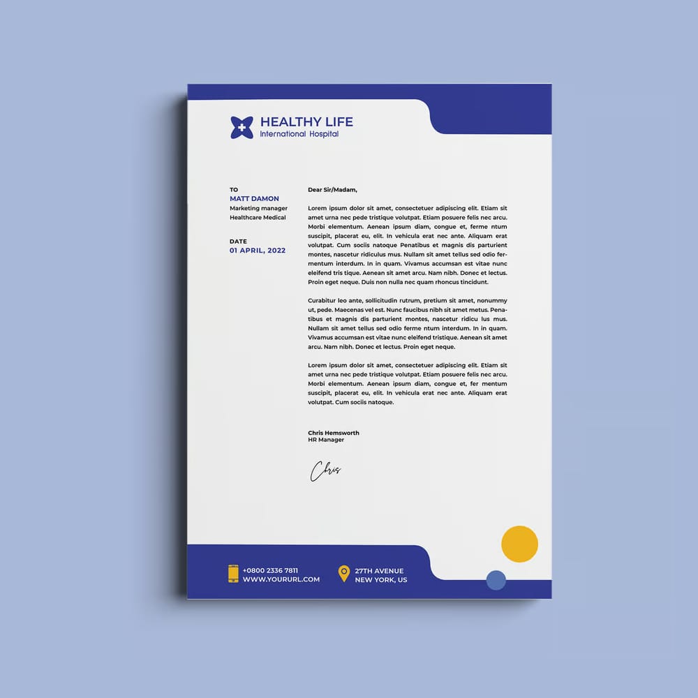 Medical Healthy Letterhead