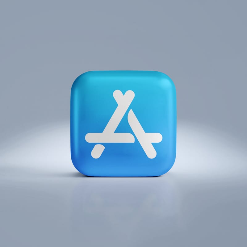 Mobile Application Icon Logo Mockup PSD