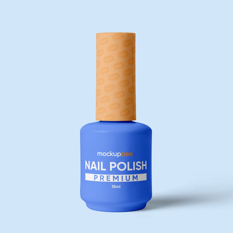 Nail Polish Bottle Mockup PSD