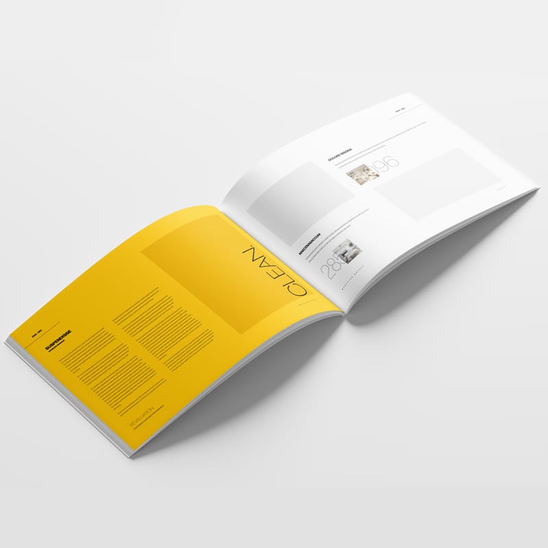 Open A4 Landscape Magazine Mockup PSD