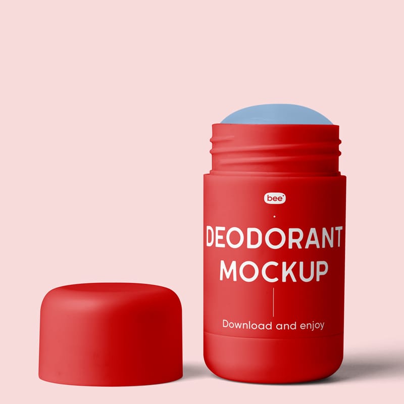 Open Deodorant Bottle Mockup PSD