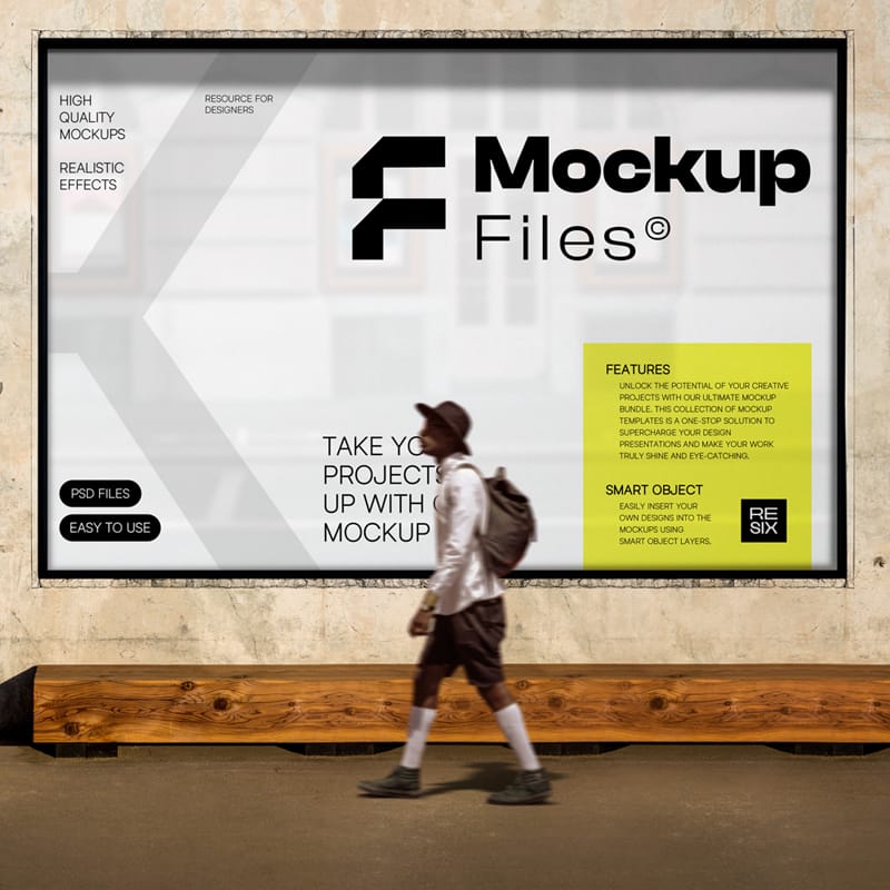 Outdoor Advertising Board Mockup PSD