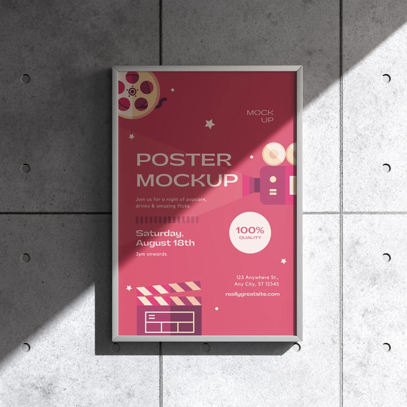 Outdoor Street Poster Mockup PSD