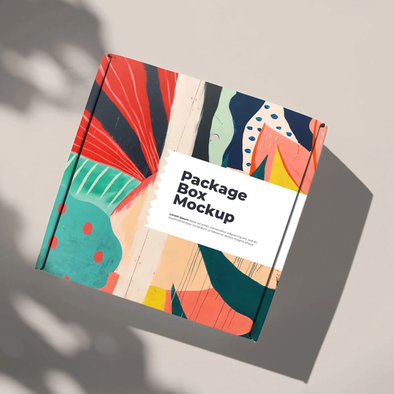 Package Box Mockup Template PSD