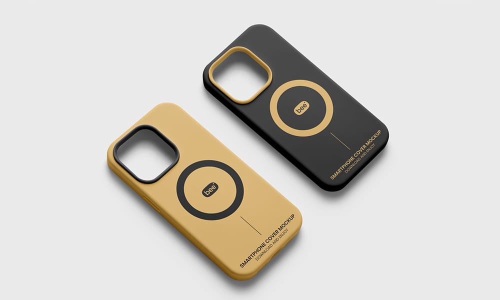 Perspective iPhone Case Mockups PSD