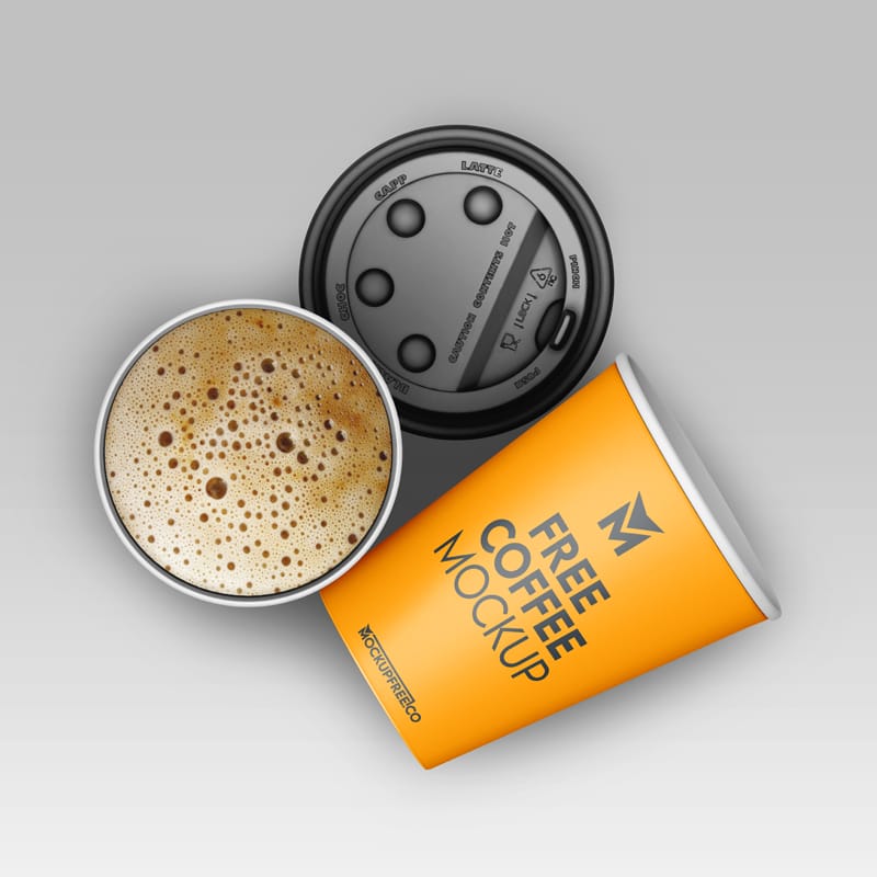 Photorealistic Coffee Cup Mockup PSD